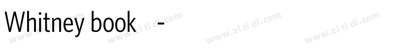 Whitney book 中字体转换